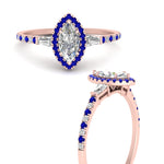 Load image into Gallery viewer, baguette-marquise-cut-halo-accented-sapphire-engagement-ring-in-rose-gold-FD10047MQRGSABLANGLE3-NL-RG_3878cfca-cdfa-4345-8143-e341378b6ab4