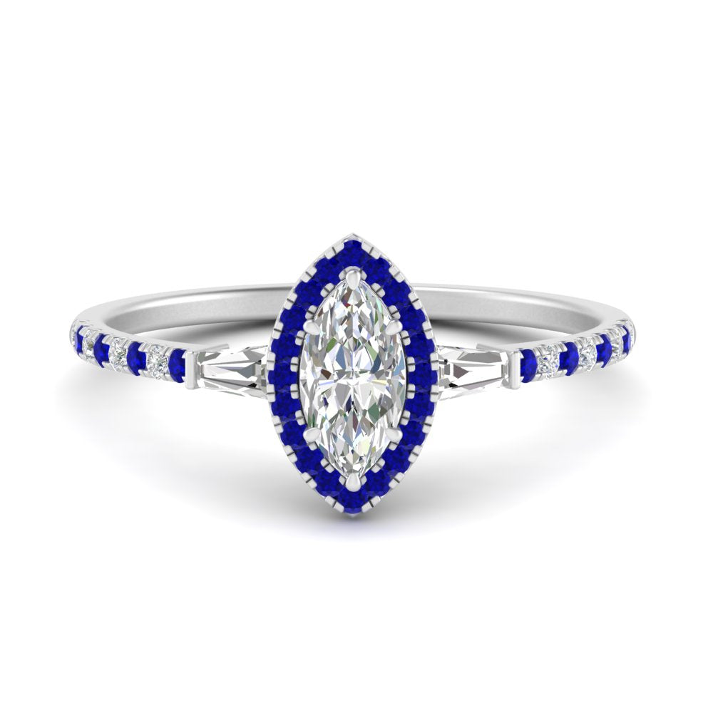baguette-marquise-cut-halo-accented-sapphire-engagement-ring-in-white-gold-FD10047MQRGSABL-NL-WG