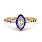 Load image into Gallery viewer, baguette-marquise-cut-halo-accented-sapphire-engagement-ring-in-yellow-gold-FD10047MQRGSABL-NL-YG