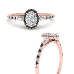 Load image into Gallery viewer, baguette-oval-shaped-halo-accented-black-diamond-engagement-ring-in-rose-gold-FD10047OVRGBLACKANGLE3-NL-RG