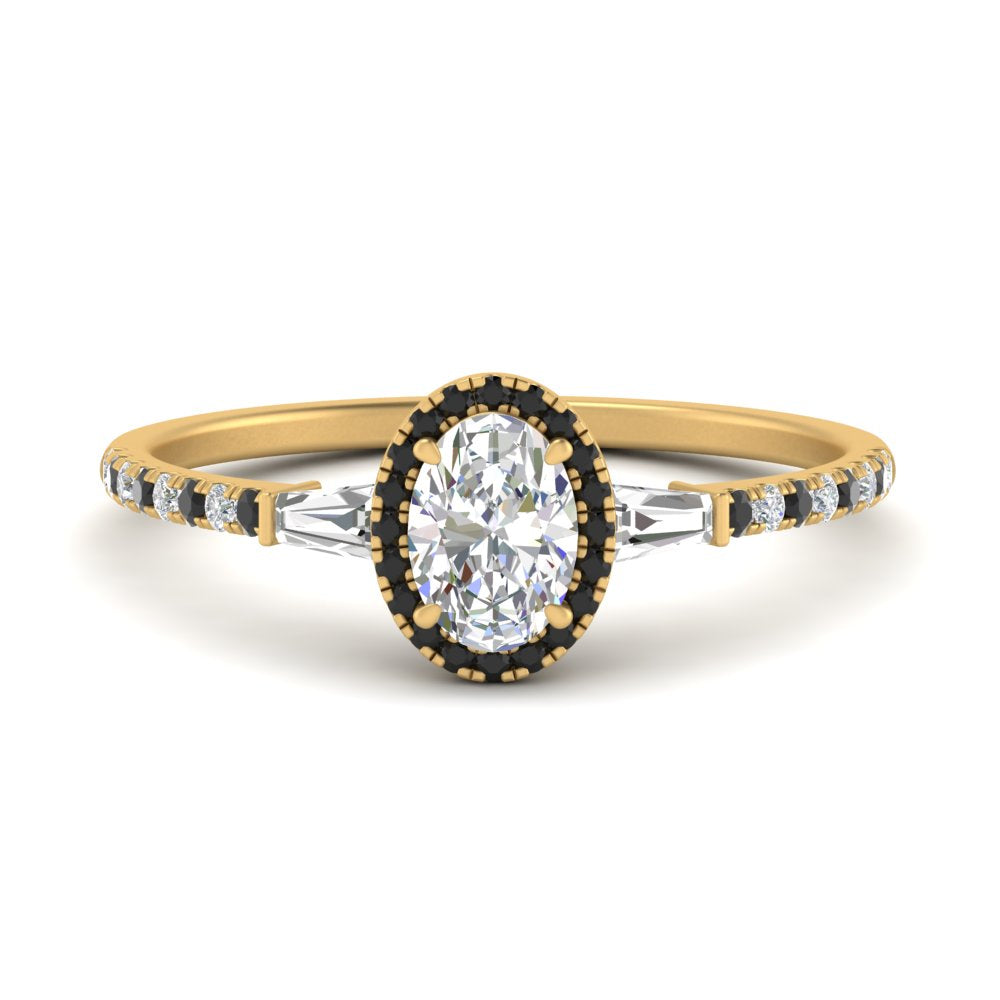 baguette-oval-shaped-halo-accented-black-diamond-engagement-ring-in-yellow-gold-FD10047OVRGBLACK-NL-YG
