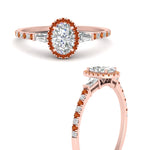 Load image into Gallery viewer, baguette-oval-shaped-halo-accented-orange-sapphire-engagement-ring-in-rose-gold-FD10047OVRGSAORANGLE3-NL-RG