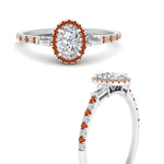 Load image into Gallery viewer, baguette-oval-shaped-halo-accented-orange-sapphire-engagement-ring-in-white-gold-FD10047OVRGSAORANGLE3-NL-WG