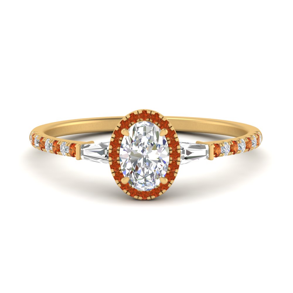 baguette-oval-shaped-halo-accented-orange-sapphire-engagement-ring-in-yellow-gold-FD10047OVRGSAOR-NL-YG