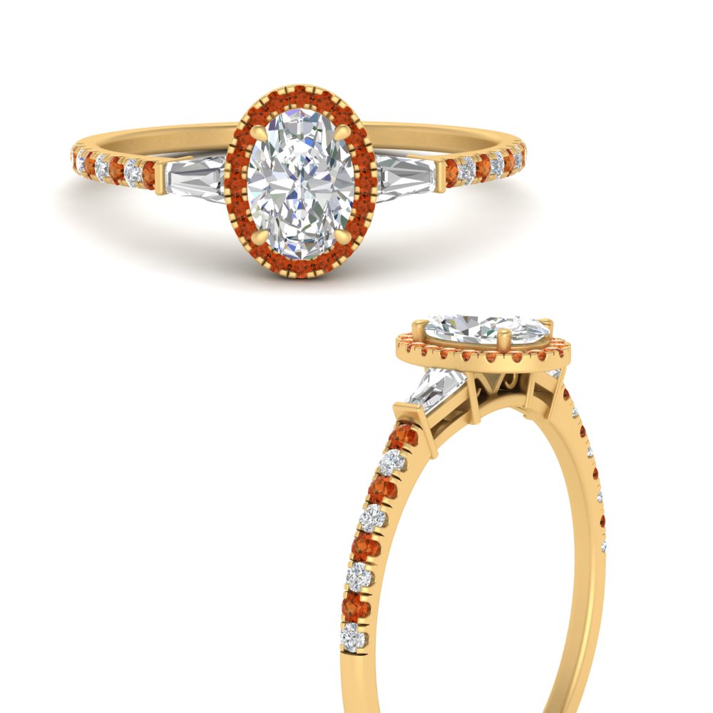 baguette-oval-shaped-halo-accented-orange-sapphire-engagement-ring-in-yellow-gold-FD10047OVRGSAORANGLE3-NL-YG