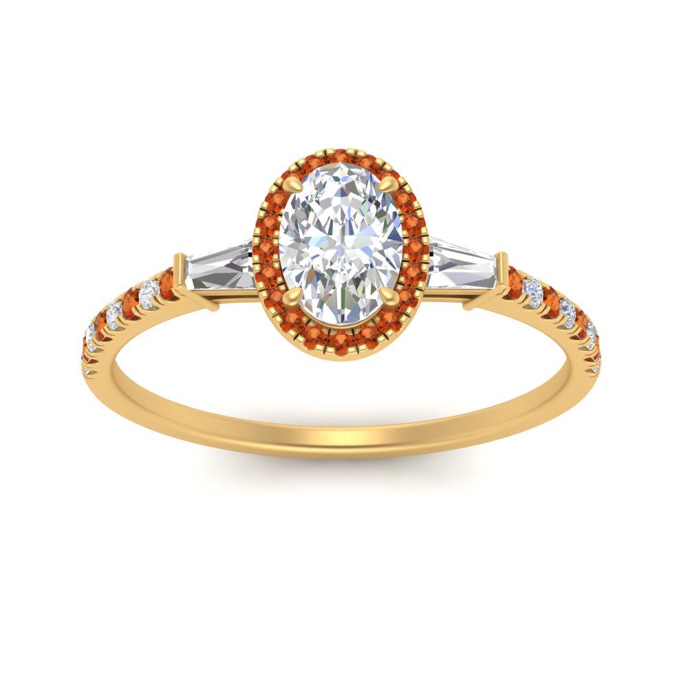 baguette-oval-shaped-halo-accented-orange-sapphire-engagement-ring-in-yellow-gold-FD10047OVRGSAORANGLE5-NL-YG
