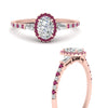 Load image into Gallery viewer, baguette-oval-shaped-halo-accented-pink-sapphire-engagement-ring-in-rose-gold-FD10047OVRGSADRPIANGLE3-NL-RG_247b2688-67d5-4807-869a-716be29e6539