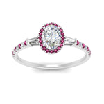 Load image into Gallery viewer, baguette-oval-shaped-halo-accented-pink-sapphire-engagement-ring-in-white-gold-FD10047OVRGSADRPIANGLE5-NL-WG