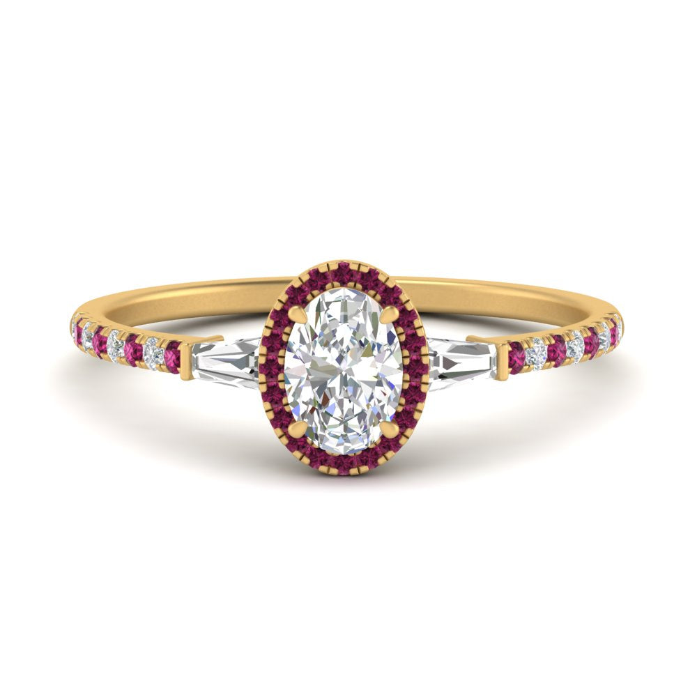 baguette-oval-shaped-halo-accented-pink-sapphire-engagement-ring-in-yellow-gold-FD10047OVRGSADRPI-NL-YG