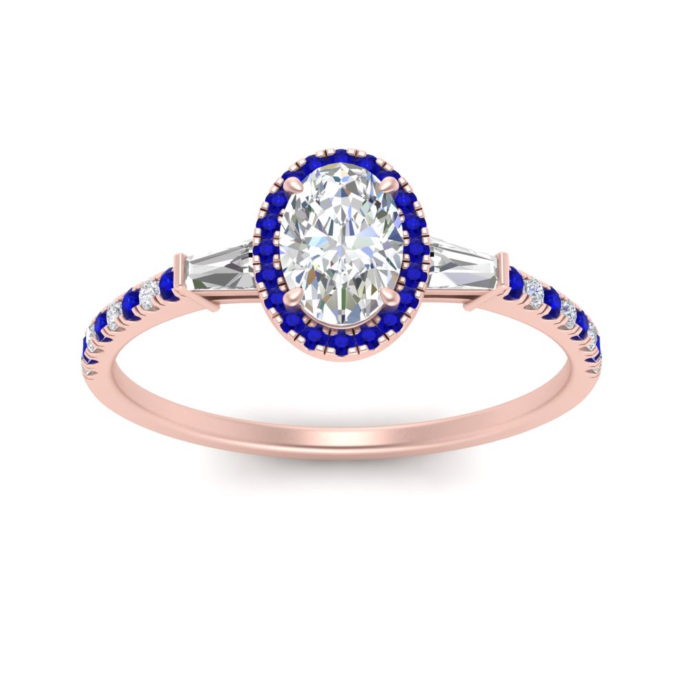 baguette-oval-shaped-halo-accented-sapphire-engagement-ring-in-rose-gold-FD10047OVRGSABLANGLE5-NL-RG