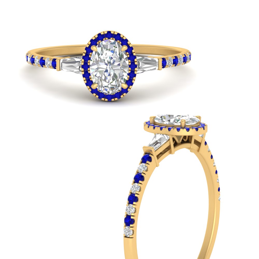 baguette-oval-shaped-halo-accented-sapphire-engagement-ring-in-yellow-gold-FD10047OVRGSABLANGLE3-NL-YG