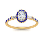 Load image into Gallery viewer, baguette-oval-shaped-halo-accented-sapphire-engagement-ring-in-yellow-gold-FD10047OVRGSABLANGLE5-NL-YG