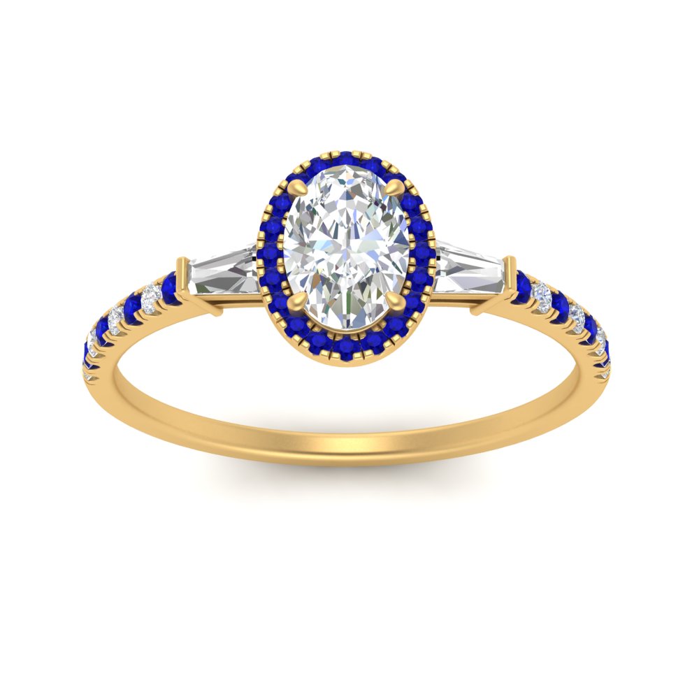 baguette-oval-shaped-halo-accented-sapphire-engagement-ring-in-yellow-gold-FD10047OVRGSABLANGLE5-NL-YG