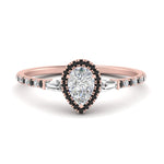 Load image into Gallery viewer, baguette-pear-shaped-halo-accented-black-diamond-engagement-ring-in-rose-gold-FD10047PERGBLACK-NL-RG