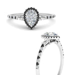 Load image into Gallery viewer, baguette-pear-shaped-halo-accented-black-diamond-engagement-ring-in-white-gold-FD10047PERGBLACKANGLE3-NL-WG