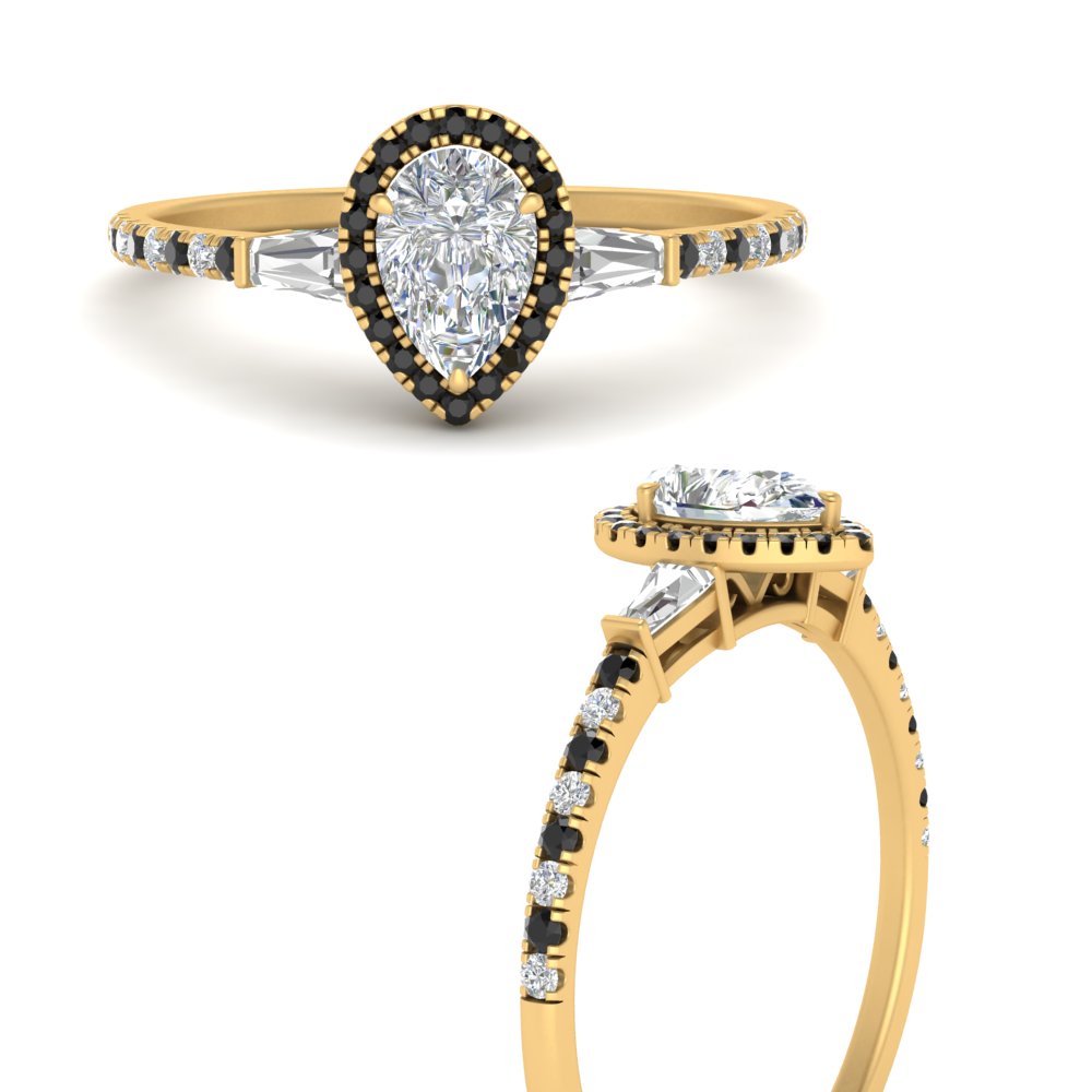 baguette-pear-shaped-halo-accented-black-diamond-engagement-ring-in-yellow-gold-FD10047PERGBLACKANGLE3-NL-YG