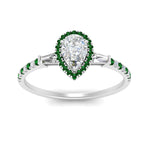 Load image into Gallery viewer, baguette-pear-shaped-halo-accented-emerald-engagement-ring-in-white-gold-FD10047PERGEMGRANGLE5-NL-WG