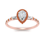 Load image into Gallery viewer, baguette-pear-shaped-halo-accented-orange-sapphire-engagement-ring-in-rose-gold-FD10047PERGSAORANGLE5-NL-RG