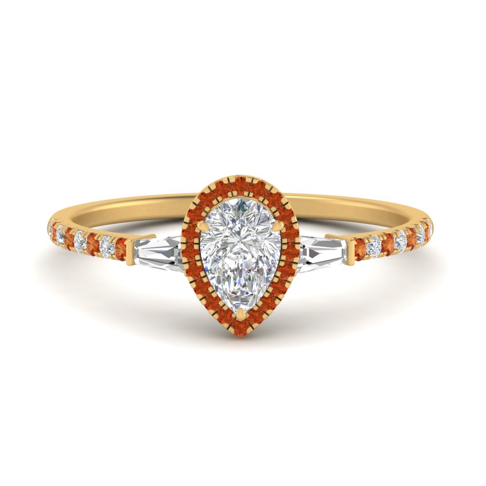 baguette-pear-shaped-halo-accented-orange-sapphire-engagement-ring-in-yellow-gold-FD10047PERGSAOR-NL-YG