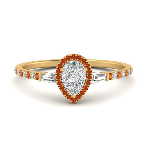 baguette-pear-shaped-halo-accented-orange-sapphire-engagement-ring-in-yellow-gold-FD10047PERGSAOR-NL-YG
