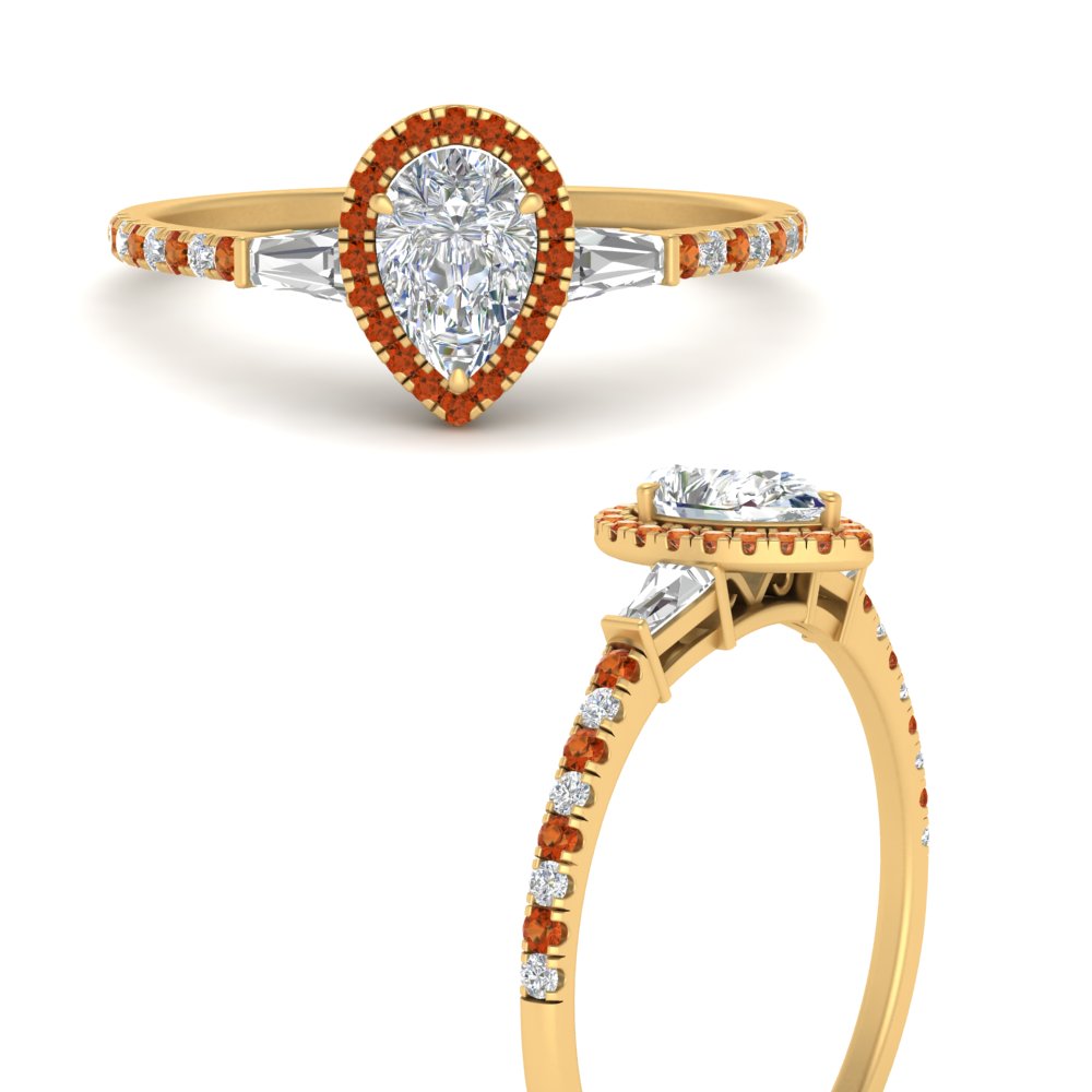 baguette-pear-shaped-halo-accented-orange-sapphire-engagement-ring-in-yellow-gold-FD10047PERGSAORANGLE3-NL-YG