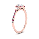 Load image into Gallery viewer, baguette-pear-shaped-halo-accented-pink-sapphire-engagement-ring-in-rose-gold-FD10047PERGSADRPIANGLE2-NL-RG