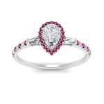Load image into Gallery viewer, baguette-pear-shaped-halo-accented-pink-sapphire-engagement-ring-in-white-gold-FD10047PERGSADRPIANGLE5-NL-WG
