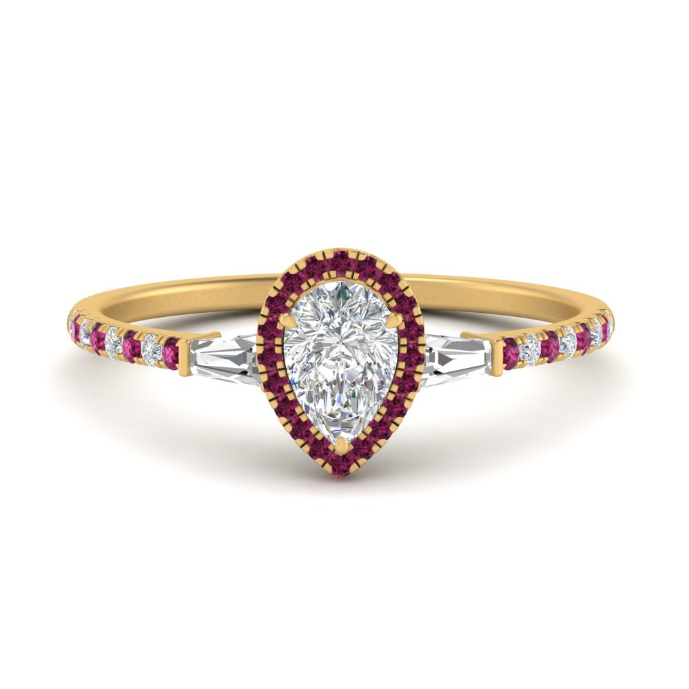baguette-pear-shaped-halo-accented-pink-sapphire-engagement-ring-in-yellow-gold-FD10047PERGSADRPI-NL-YG