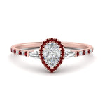Load image into Gallery viewer, baguette-pear-shaped-halo-accented-ruby-engagement-ring-in-rose-gold-FD10047PERGRUDR-NL-RG