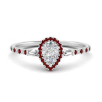 Load image into Gallery viewer, baguette-pear-shaped-halo-accented-ruby-engagement-ring-in-white-gold-FD10047PERGRUDR-NL-WG