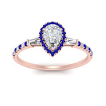 Load image into Gallery viewer, baguette-pear-shaped-halo-accented-sapphire-engagement-ring-in-rose-gold-FD10047PERGSABLANGLE5-NL-RG