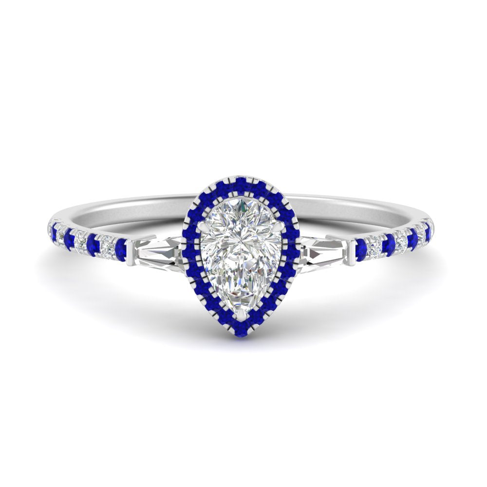 baguette-pear-shaped-halo-accented-sapphire-engagement-ring-in-white-gold-FD10047PERGSABL-NL-WG