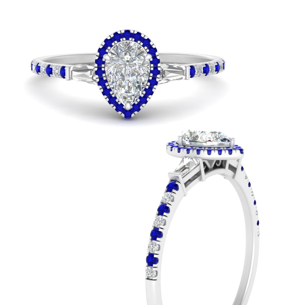baguette-pear-shaped-halo-accented-sapphire-engagement-ring-in-white-gold-FD10047PERGSABLANGLE3-NL-WG