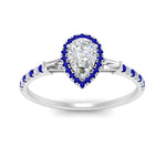 Load image into Gallery viewer, baguette-pear-shaped-halo-accented-sapphire-engagement-ring-in-white-gold-FD10047PERGSABLANGLE5-NL-WG