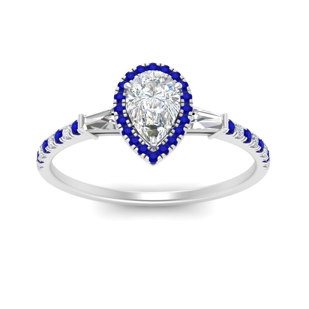 baguette-pear-shaped-halo-accented-sapphire-engagement-ring-in-white-gold-FD10047PERGSABLANGLE5-NL-WG