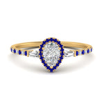 Load image into Gallery viewer, baguette-pear-shaped-halo-accented-sapphire-engagement-ring-in-yellow-gold-FD10047PERGSABL-NL-YG