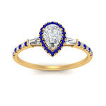Load image into Gallery viewer, baguette-pear-shaped-halo-accented-sapphire-engagement-ring-in-yellow-gold-FD10047PERGSABLANGLE5-NL-YG