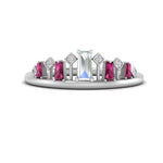 Load image into Gallery viewer, baguette-pink-sapphire-band-for-solitaire-ring-in-white-gold-FD9810BGSADRPIANGEL3-NL-WG.jpg
