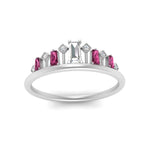 Load image into Gallery viewer, baguette-pink-sapphire-band-for-solitaire-ring-in-white-gold-FD9810BGSADRPIANGEL3-NL-WG.jpg
