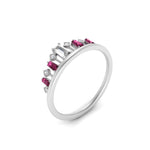 Load image into Gallery viewer, baguette-pink-sapphire-band-for-solitaire-ring-in-white-gold-FD9810BGSADRPIANGEL3-NL-WG.jpg
