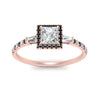 Load image into Gallery viewer, baguette-princess-cut-halo-accented-black-diamond-engagement-ring-in-rose-gold-FD10047PRRGBLACKANGLE5-NL-RG