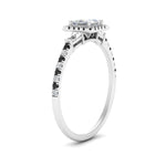 Load image into Gallery viewer, baguette-princess-cut-halo-accented-black-diamond-engagement-ring-in-white-gold-FD10047PRRGBLACKANGLE2-NL-WG
