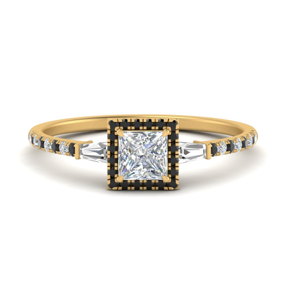 baguette-princess-cut-halo-accented-black-diamond-engagement-ring-in-yellow-gold-FD10047PRRGBLACK-NL-YG