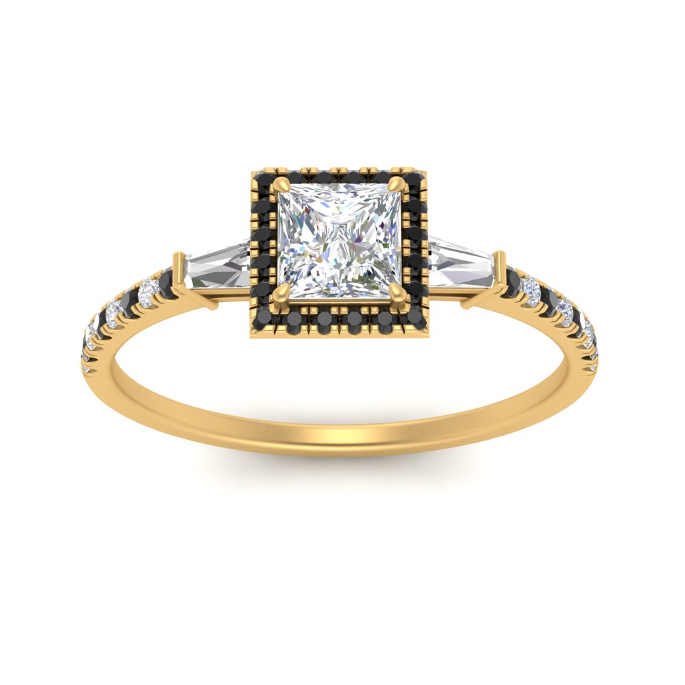baguette-princess-cut-halo-accented-black-diamond-engagement-ring-in-yellow-gold-FD10047PRRGBLACKANGLE5-NL-YG