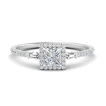 Load image into Gallery viewer, baguette-princess-cut-halo-accented-diamond-engagement-ring-in-white-gold-FD10047PRR-NL-WG