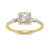 Load image into Gallery viewer, baguette-princess-cut-halo-accented-diamond-engagement-ring-in-yellow-gold-FD10047PRRANGLE5-NL-YG