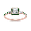 Load image into Gallery viewer, baguette-princess-cut-halo-accented-emerald-engagement-ring-in-rose-gold-FD10047PRRGEMGRANGLE5-NL-RG