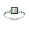 Load image into Gallery viewer, baguette-princess-cut-halo-accented-emerald-engagement-ring-in-white-gold-FD10047PRRGEMGRANGLE5-NL-WG