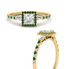 Load image into Gallery viewer, baguette-princess-cut-halo-accented-emerald-engagement-ring-in-yellow-gold-FD10047PRRGEMGRANGLE3-NL-YG