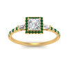 Load image into Gallery viewer, baguette-princess-cut-halo-accented-emerald-engagement-ring-in-yellow-gold-FD10047PRRGEMGRANGLE5-NL-YG